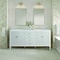 James Martin Vanities 72'' Double Vanity, Bright White w/ 3 CM Carrara White Marble Top 485-V72-BW-3CAR - alternate 4
